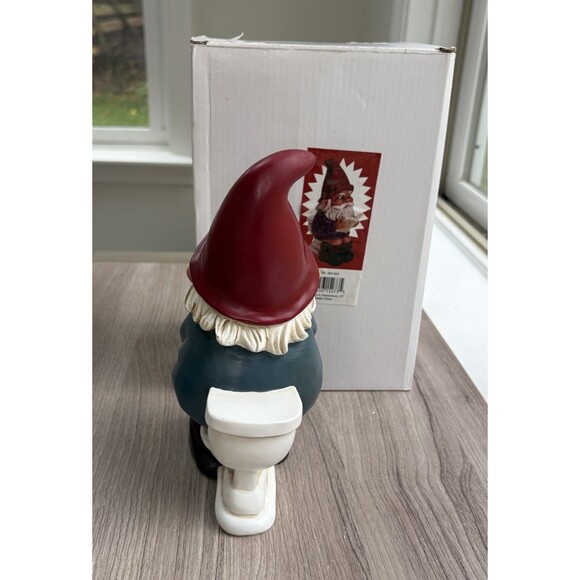 BigMouth Inc. Gnome on a Throne Garden Gnome - Outdoor / Indoor Funny Statue - Picture 3 of 10